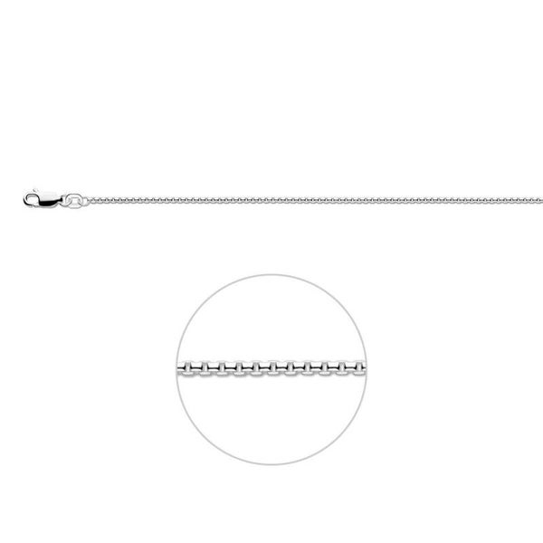 Zilveren ketting venetiaans bol 45cm