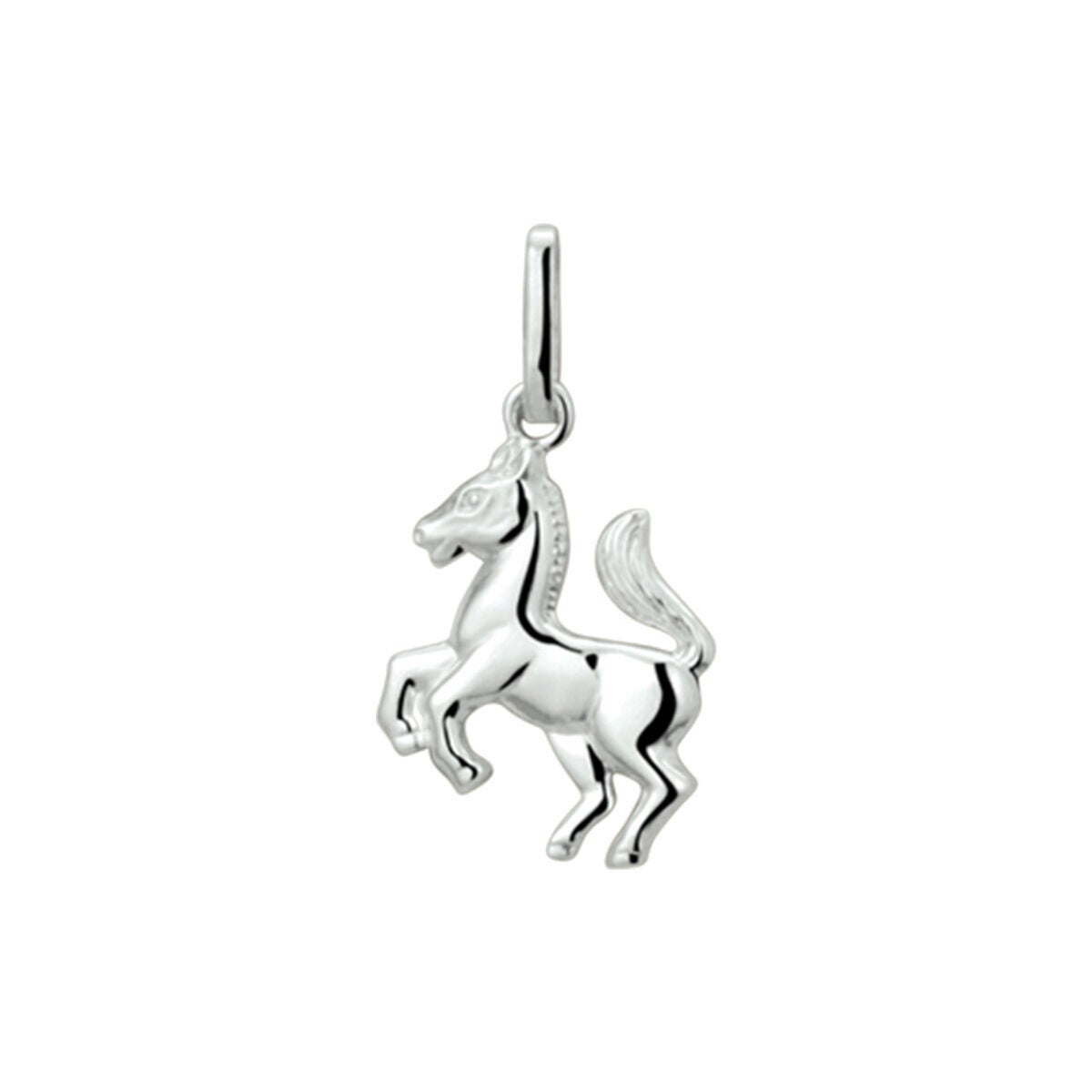 Zilveren hanger paard