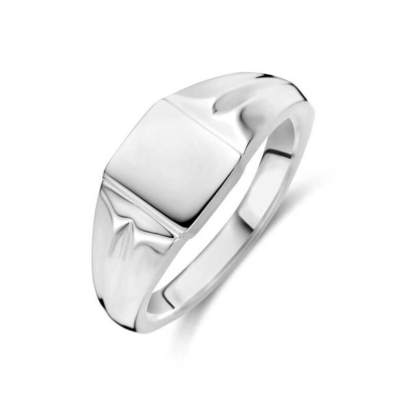 Zilveren elegante graveerring