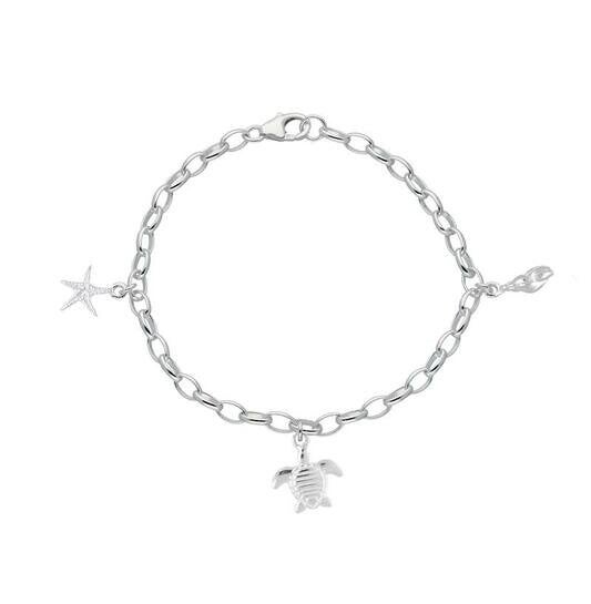 Zilveren armband met zeedieren