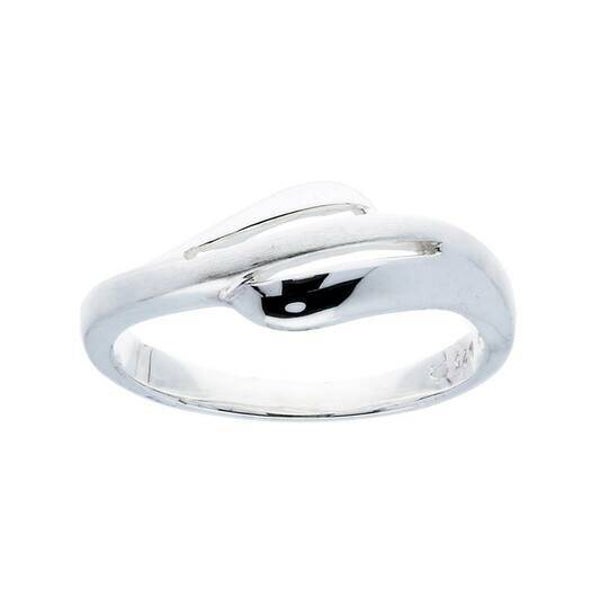 Zilveren ring mat en glans