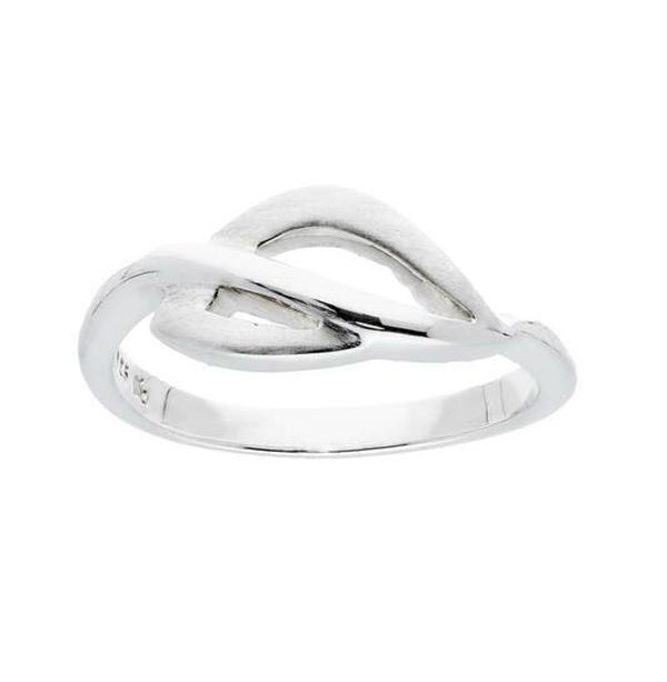 Zilveren ring met natuurlijk ontwerp