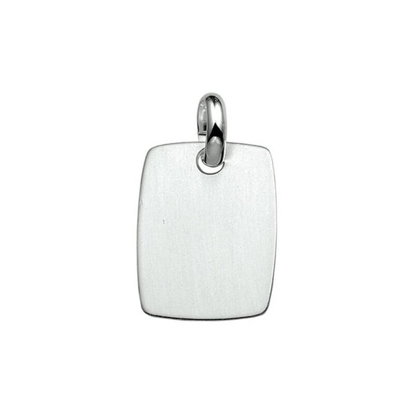 Zilveren hanger rechthoek groot massief