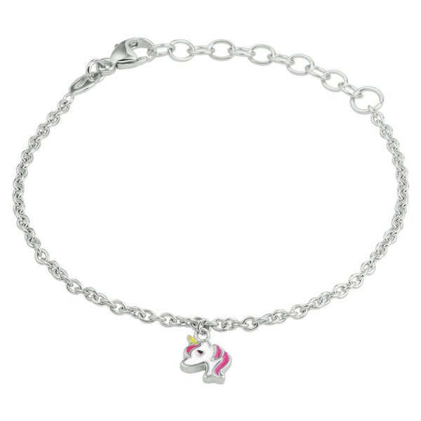 Zilveren armband met eenhoorn