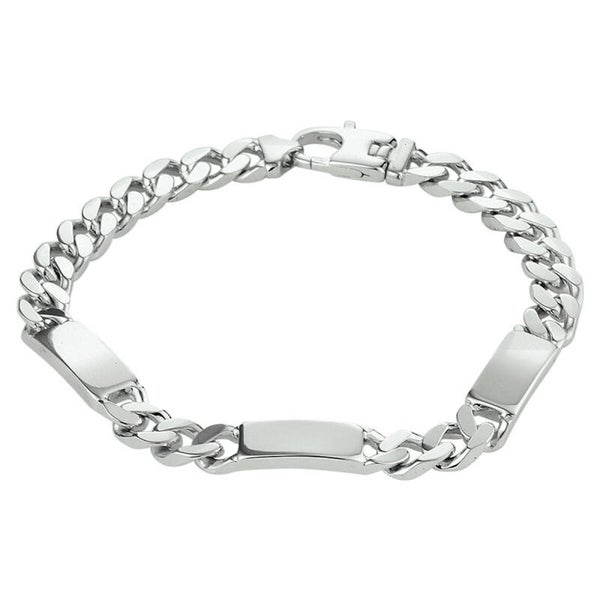 Zilveren armband gourmet met platen