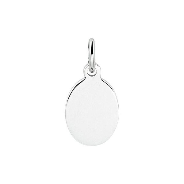 Zilveren graveerhanger ovaal klein