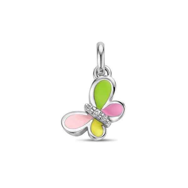 Zilveren hanger vlinder met zirconia