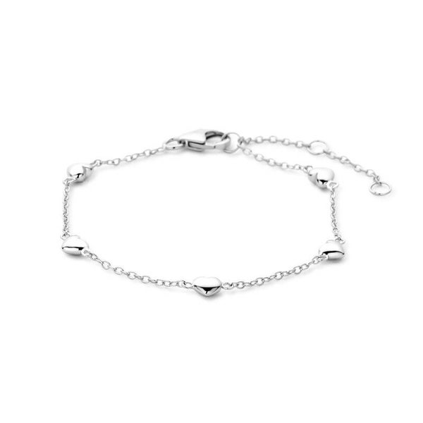 Zilveren armband hartjes