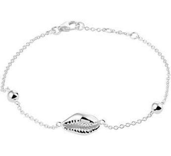 Zilveren armband met schelpje