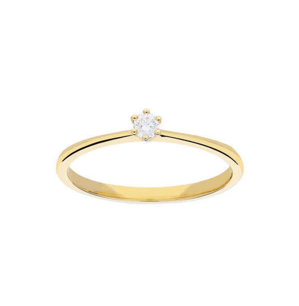 Solitairring diamant 0,08ct