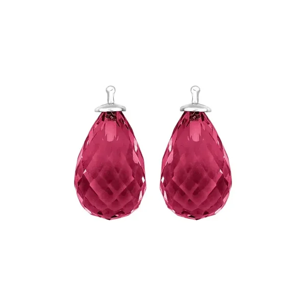 Zilveren kleine druppel oorhangers bordeaux rood