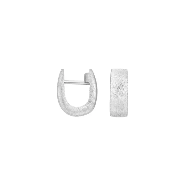 Zilveren matte oorringen Julia