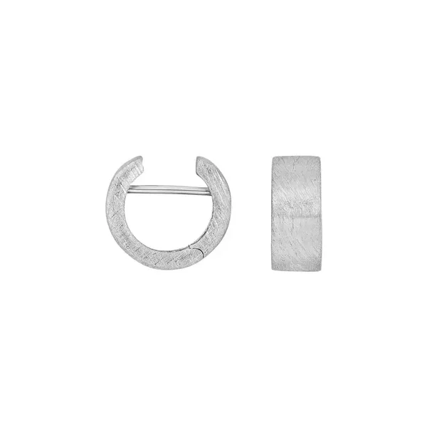 Zilveren matte oorringen Nora