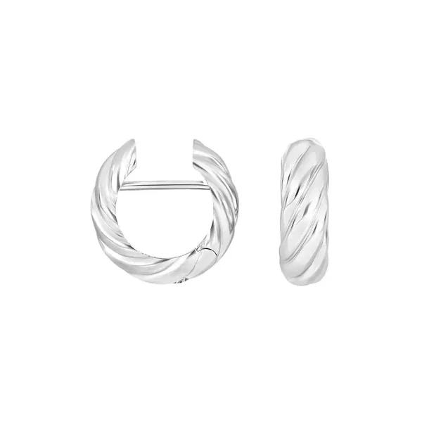 Zilveren oorringen Flora