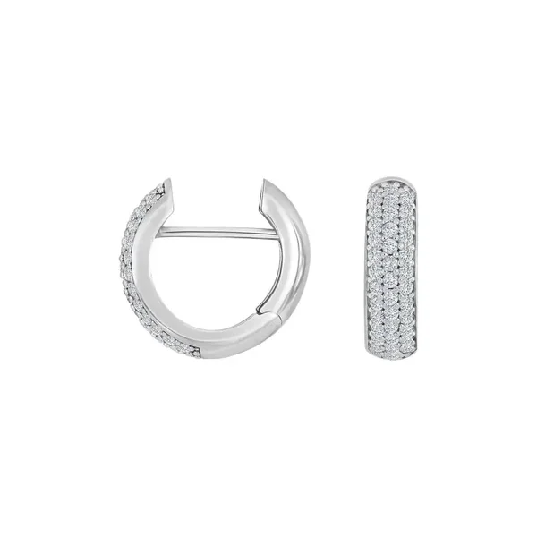 Zilveren oorringen Lara met zirconia