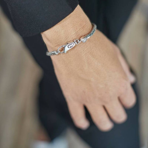 330WHT Silk Armband Roots 19cm LAATSTE