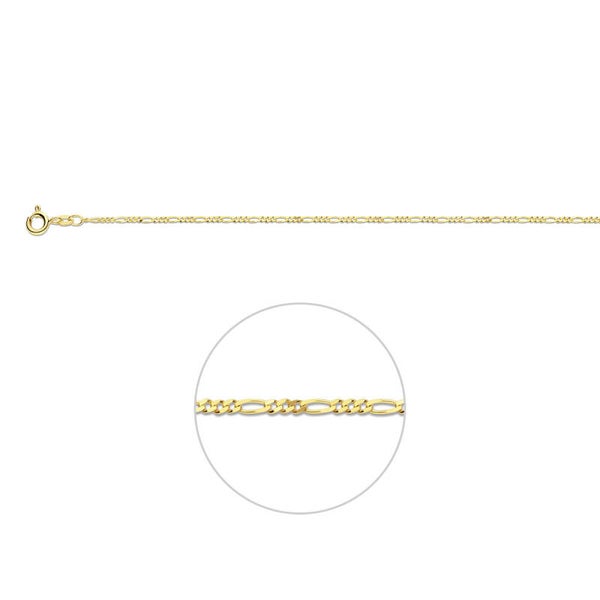 Gouden dunne armband figaro