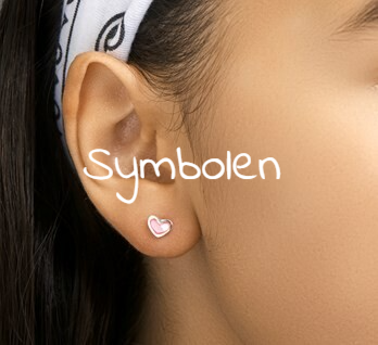 Oorknopjes zilver kinder symbolen