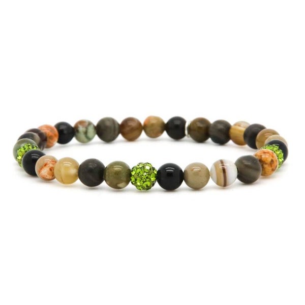 Spiral Coffee date XS Elastic (green crystal)