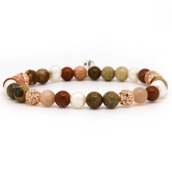 Spiral Ruby XS elastic (rosegold crystal)