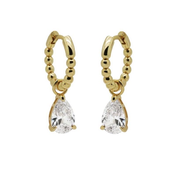 Karma oorringen ANNA zirconia goldplated