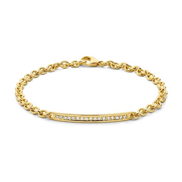 Armband geelgoud met briljant
