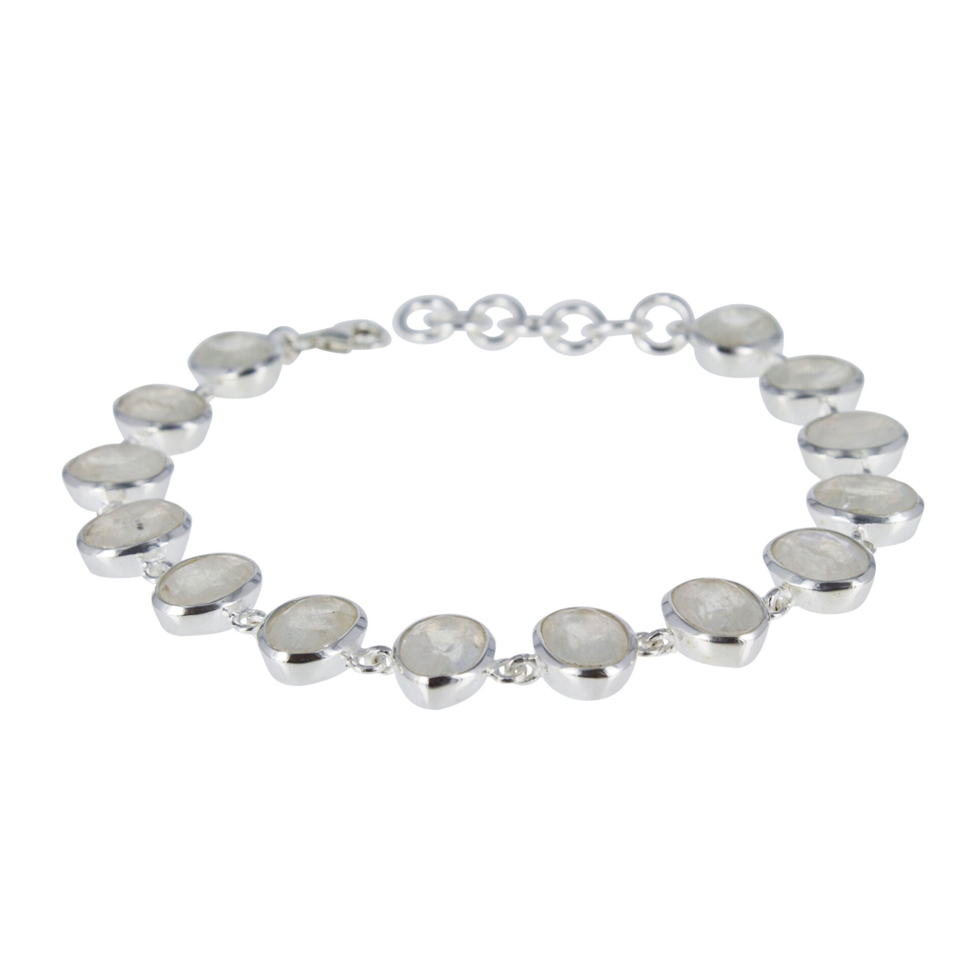 Zilveren armband witte Maansteen