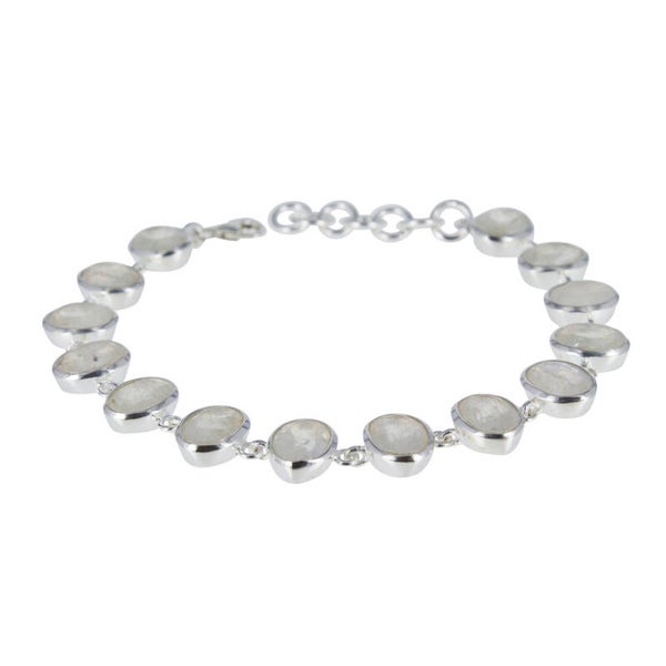 Zilveren armband witte Maansteen