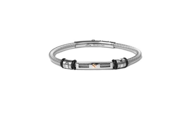 BR-STAU01NL Borsari armband grijs