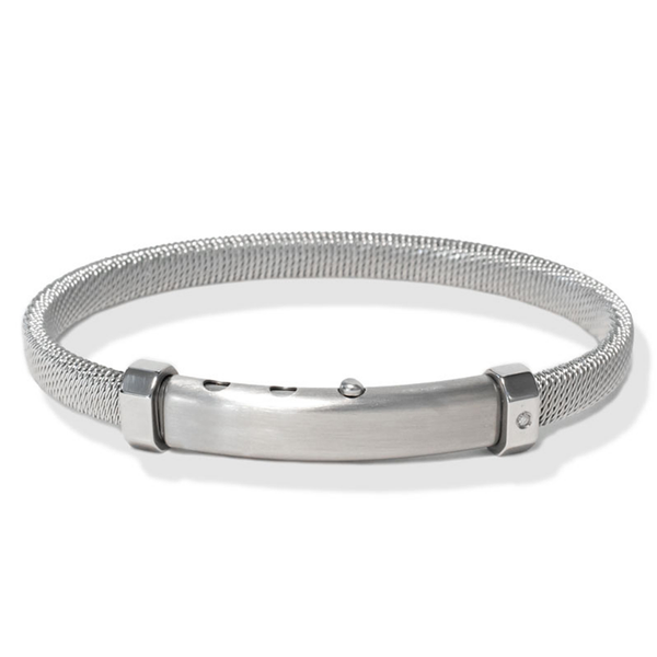 BR AUDACE  Borsari STAU 10 armband staal met diamant