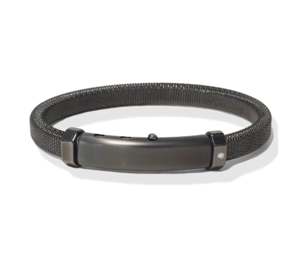 BR AUDACE  Borsari STAU 15 armband zwart met diamant