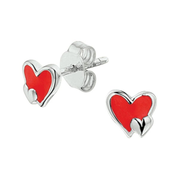 Oorknopjes hart emaille