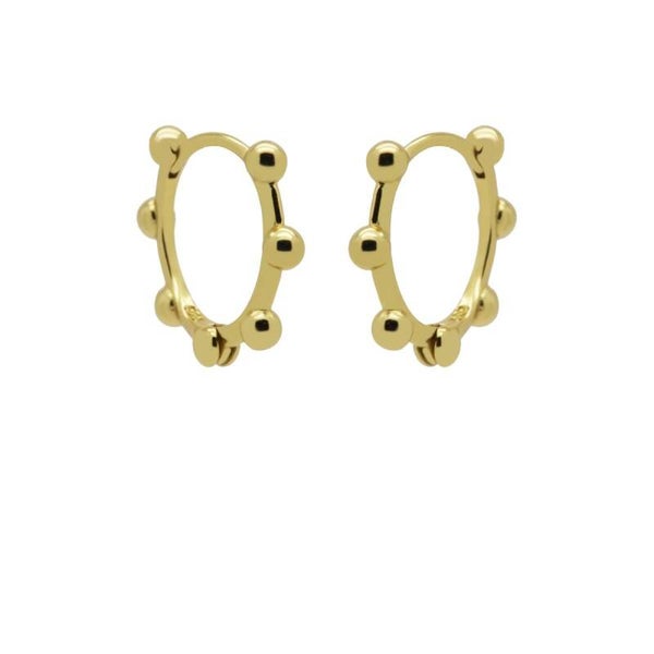 Hinged Hoops Dotty Dew goldplated