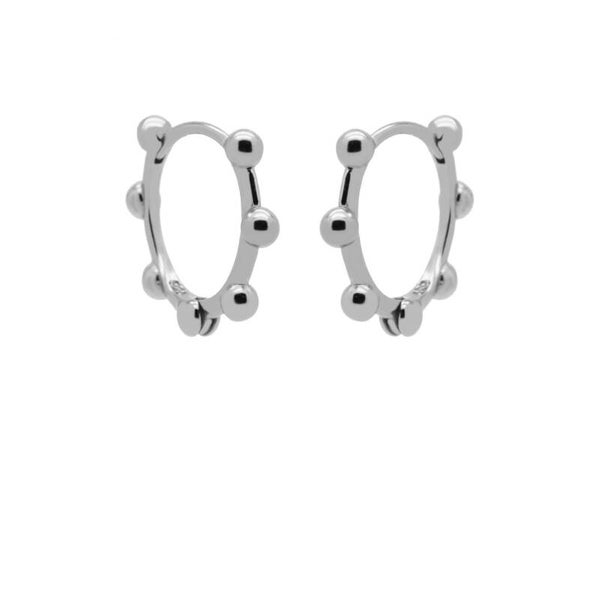 Hinged Hoops Dotty Dew zilver