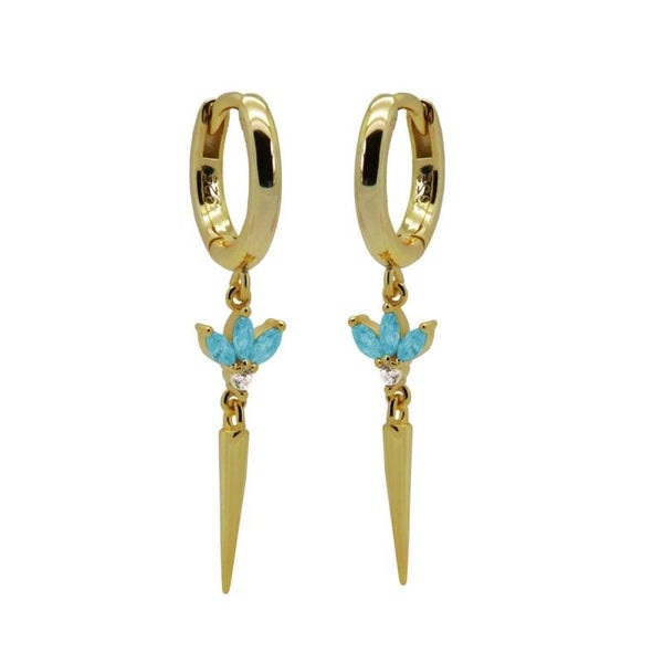 Vergulde oorringen Teal Belladonna
