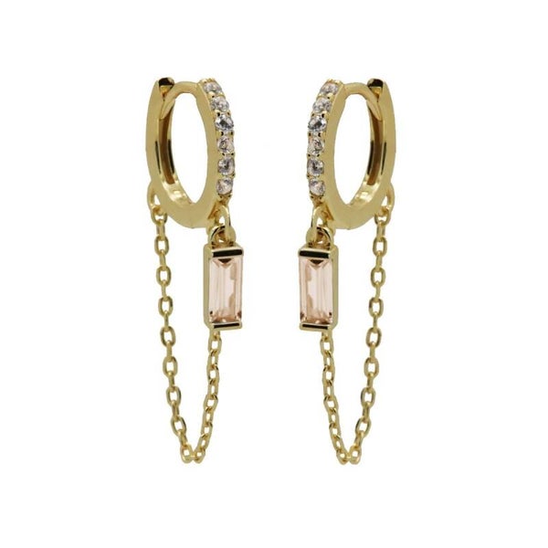 Hinged Hoops Sunkissed Memories CHAMPAIGN Goldplated