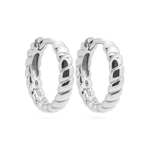 Zilveren oorringen Lilia Swirl
