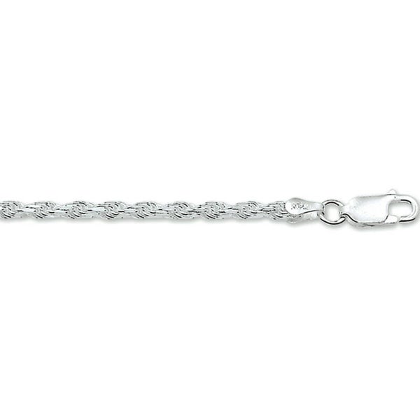 Zilveren gediamanteerde koord armband
