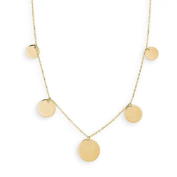 Gouden ketting platte cirkels