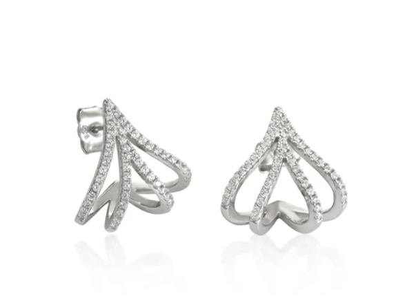 Oorknoppen met 4 rails zirconia's