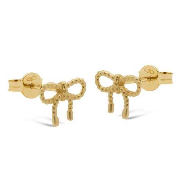 Vergulde oorknoppen Tilla Bow