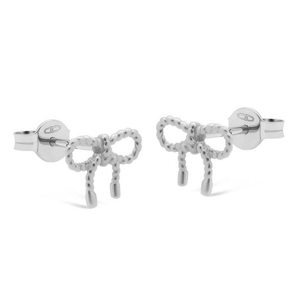 Zilveren oorknoppen Tilla Bow