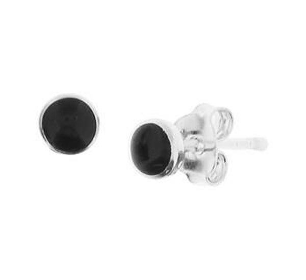 Oorknop rond onyx 4mm