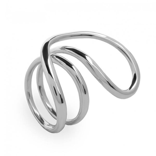 Zilveren ring met elegante lijn