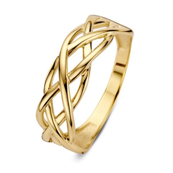 Gouden ring vlechtwerk
