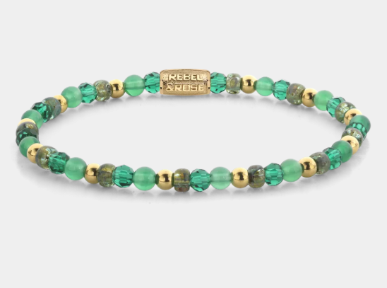 Green Morning Glam Rocks - Gold Plated