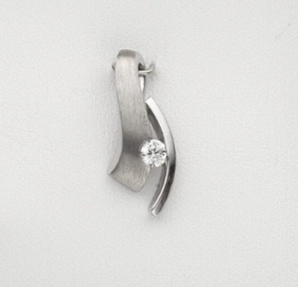 Hanger zilver met zirconia