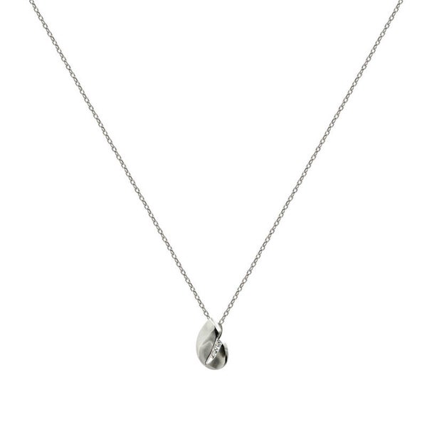 Kleine zilveren ketting met zirconia's