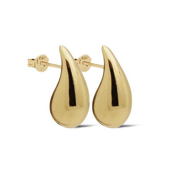 Classic Drop oorstekers 19 mm goldplated