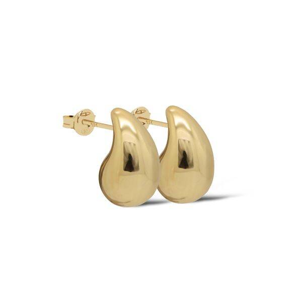 Classis Drop Oorstekers 15 mm Goldplated